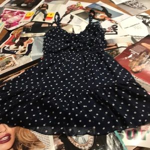 Navy blue and white Polka Dot dress!